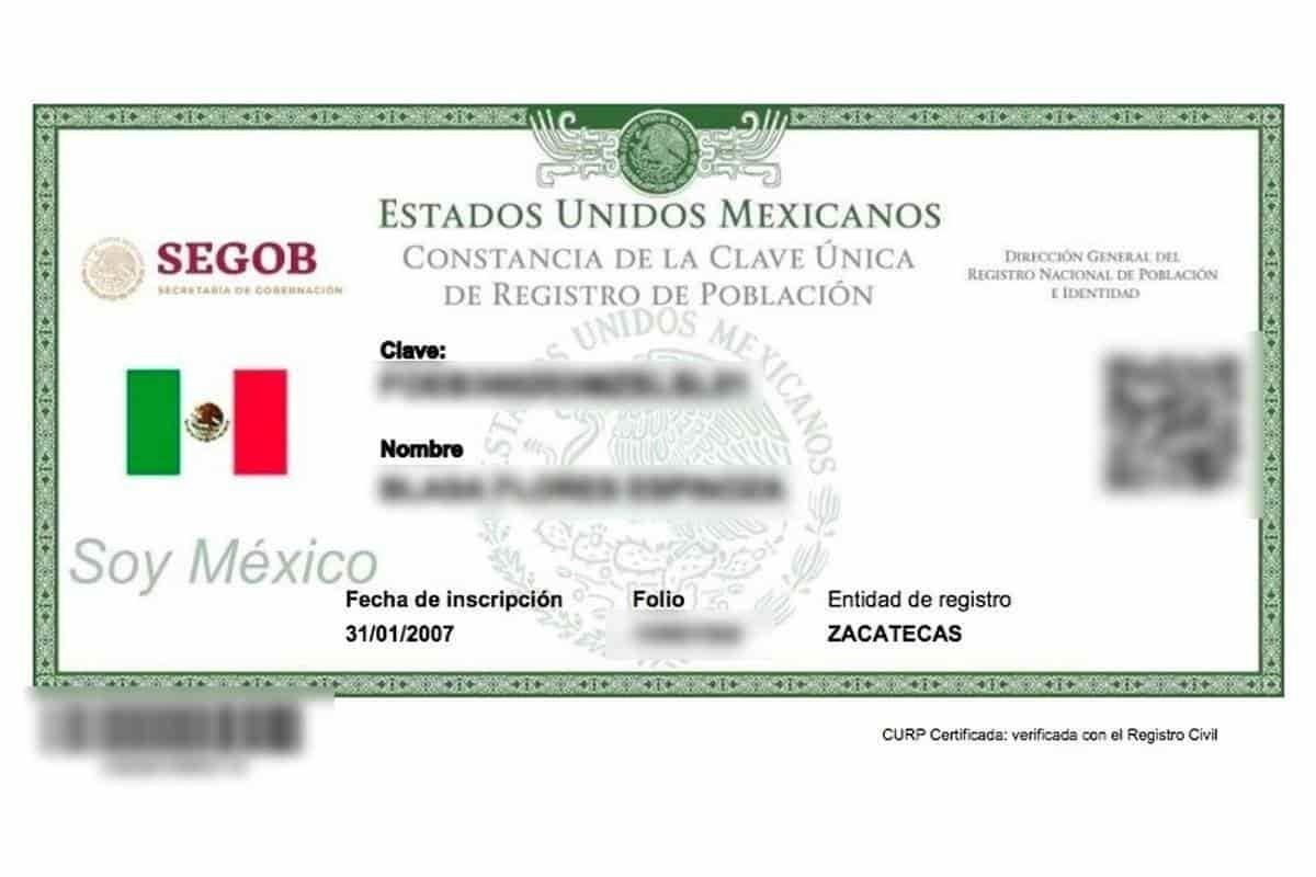 Actualizan CURP certificada y verificada con el Registro Civil