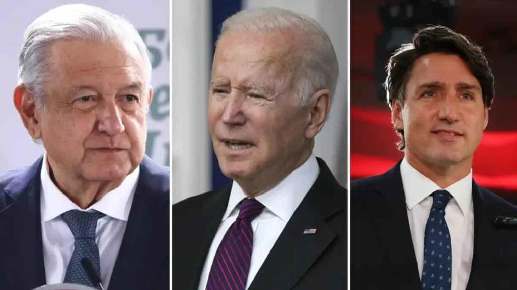 Se reúnen AMLO, Biden y Trudeau