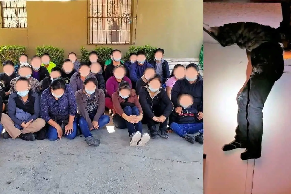 Descubren a migrantes ocultos en cielo falso