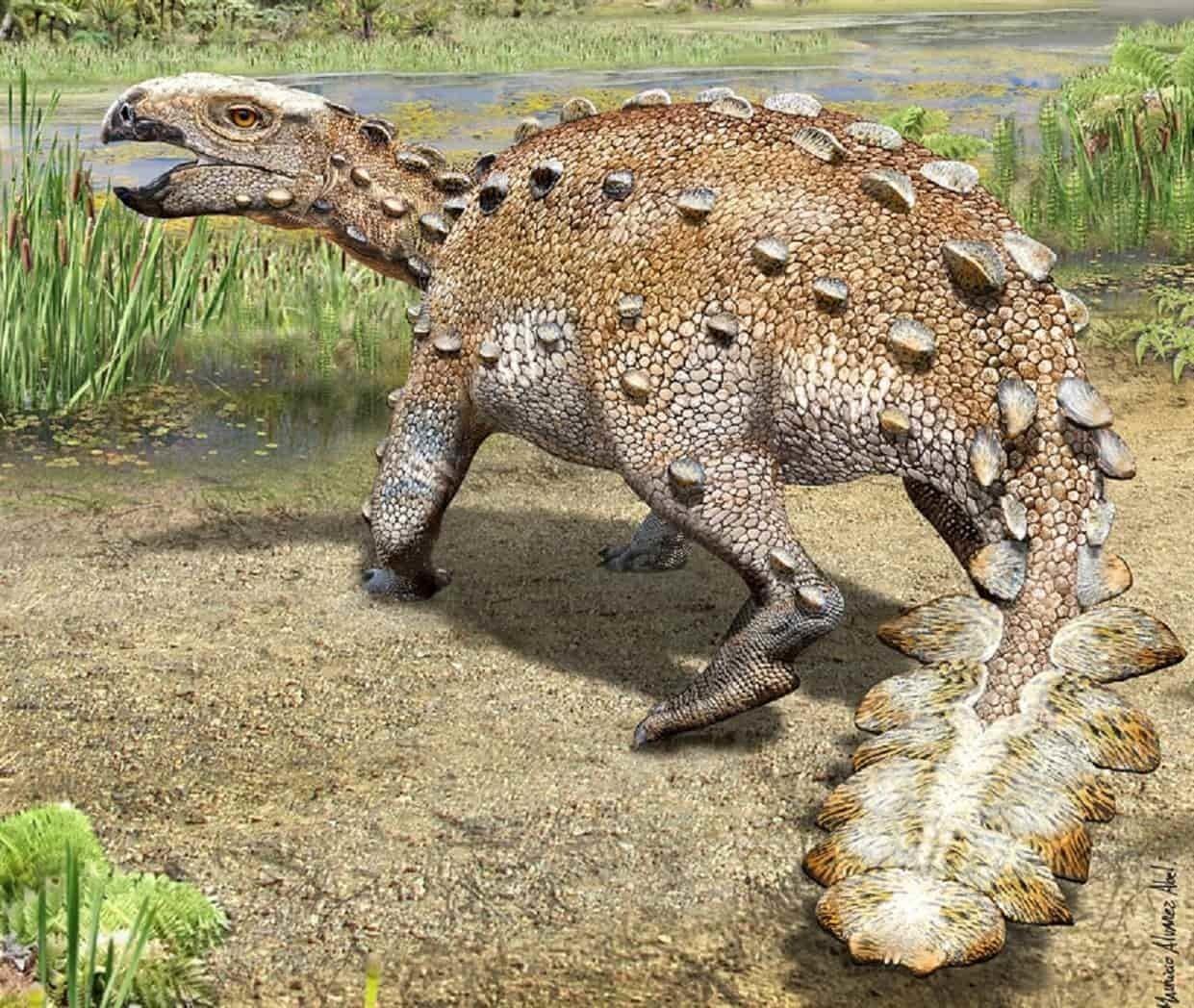 Dinosaurio empuñaba una cola que se asemejaba a un garrote azteca
