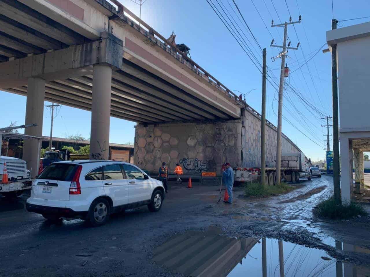 Paso a desnivel en Matamoros a punto de colapsar