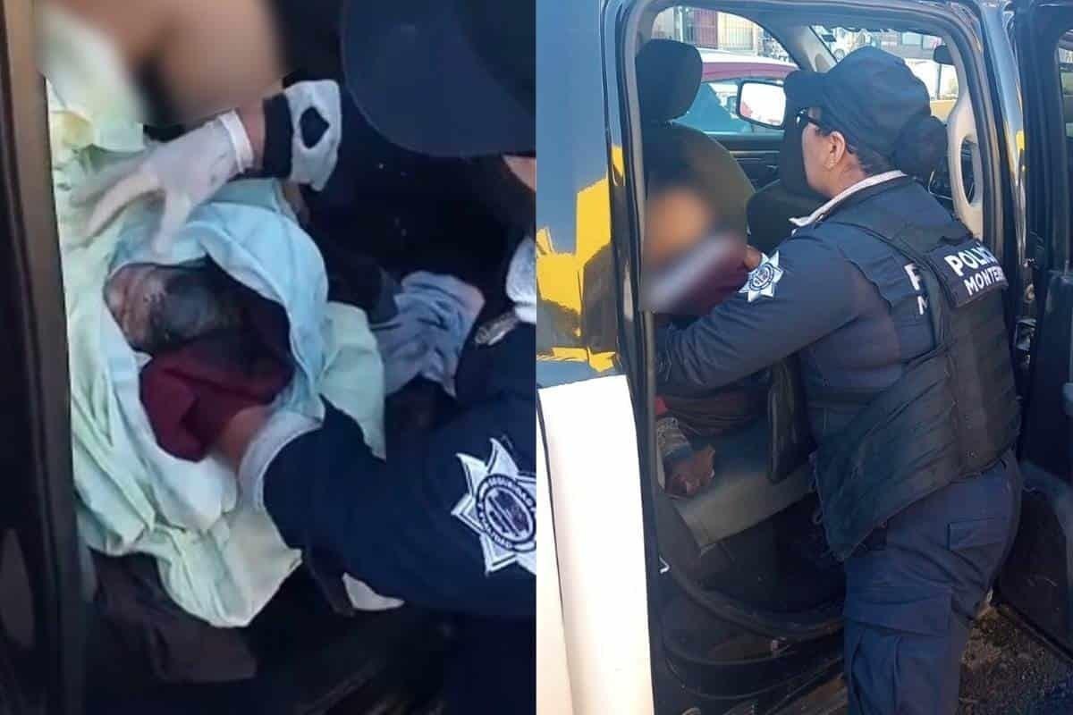 ¡Se lucen! Reciben a bebé en unidad policiaca de Monterrey