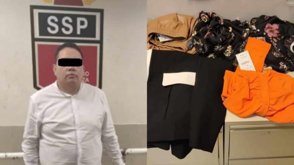 Hombre roba prendas con valor en 10 mil pesos en Plaza San Agustín