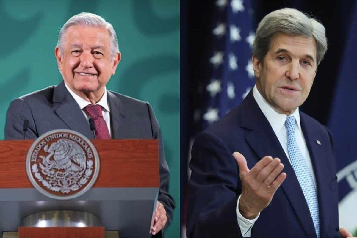 Sostienen reunión AMLO y John Kerry en Palacio Nacional