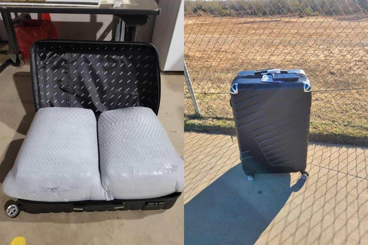 Encuentran marihuana oculta en maleta de viaje
