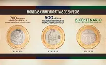 Premian a México por sus mejores monedas de 20 pesos