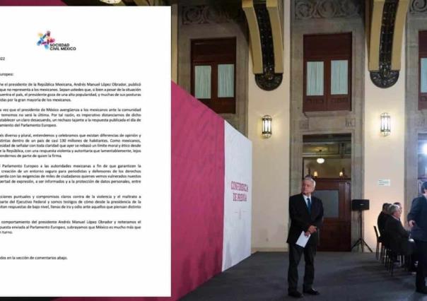 Avergüenza a los mexicanos: Rechazan carta de AMLO al Parlamento Europeo