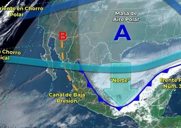 Causa frente frío 35 fuertes rachas de viento en el noreste de México