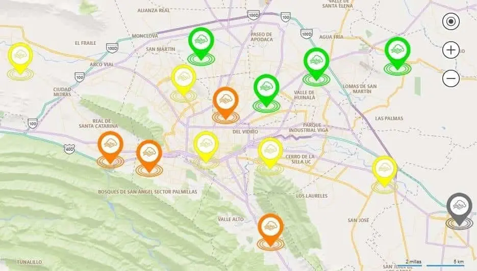 Persiste la mala calidad del aire en área metropolitana de Monterrey