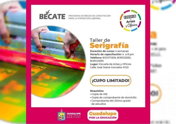 Ofrece Guadalupe cursos de carpintería, mecánica y serigrafía