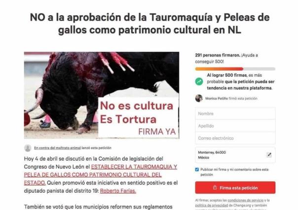 Condenan animalistas el volver cultura peleas de gallos y tauromaquía