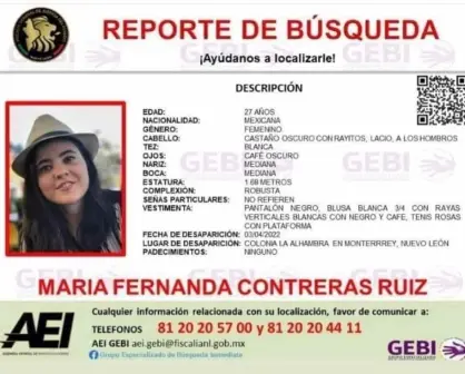 Localizan a María Fernanda sin vida en Apodaca