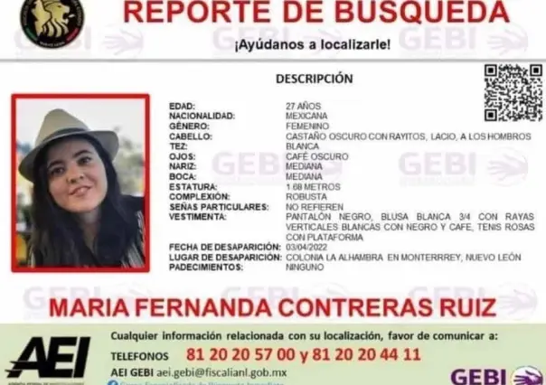 Localizan a María Fernanda sin vida en Apodaca