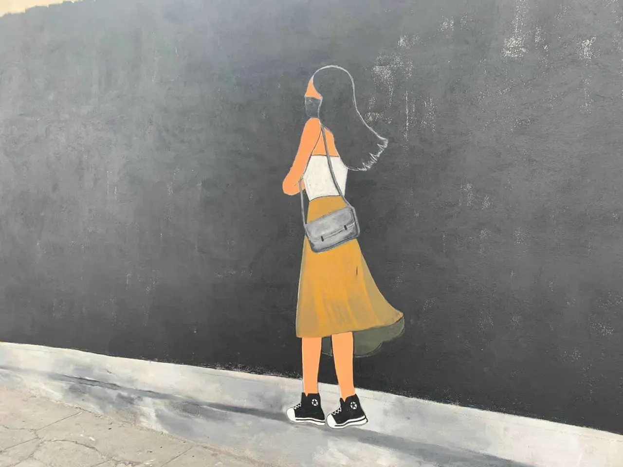 Pintan mural en honor a Debanhi Escobar en centro histórico de Matamoros
