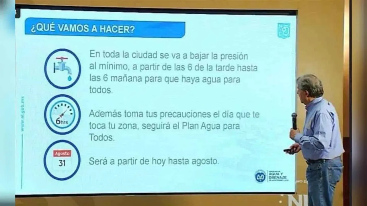 ¡Atención! Habrá reducción de agua diaria de 6pm a 6 am en Nuevo León