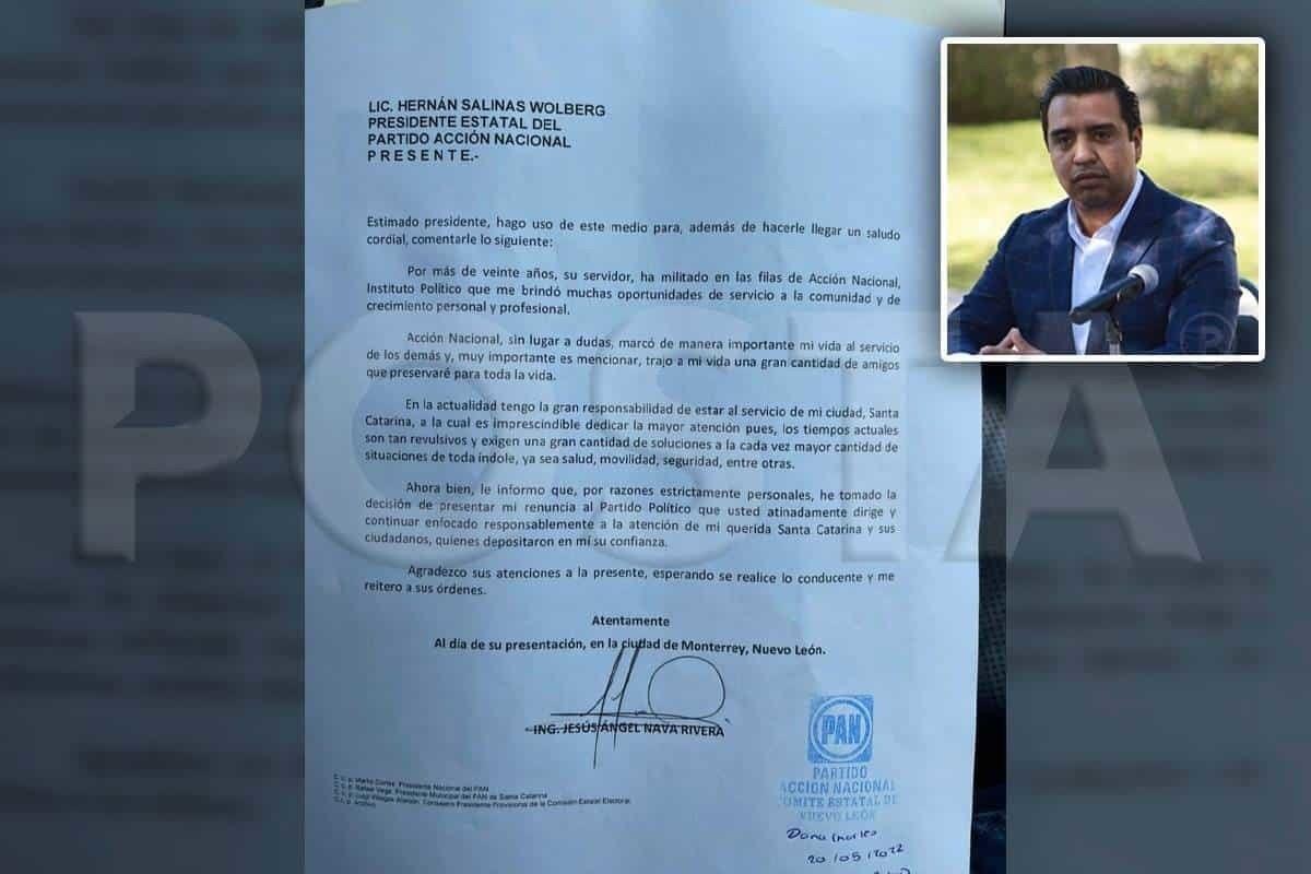 Renuncia oficialmente Jesús Nava al PAN