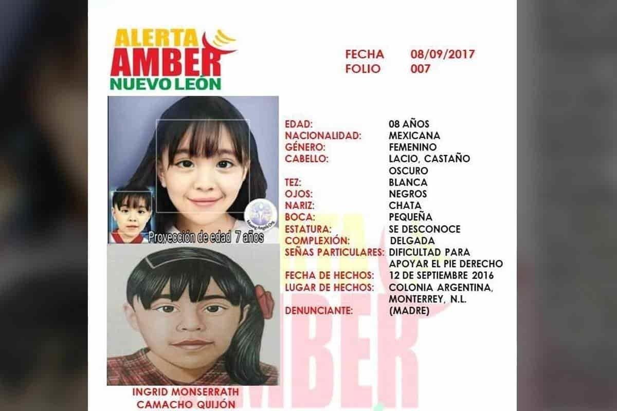 Reactivan Alerta Amber de 2017; así luciría Ingrid Monserrath