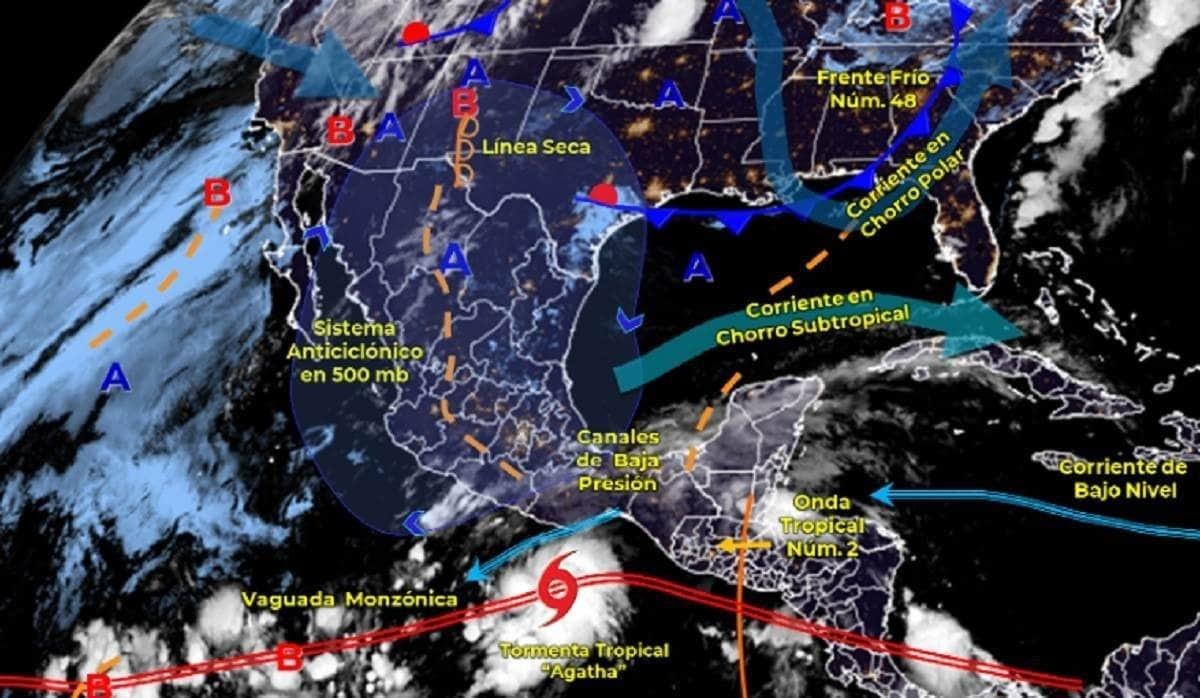 Se forma la tormenta tropical Agatha en el Pacífico