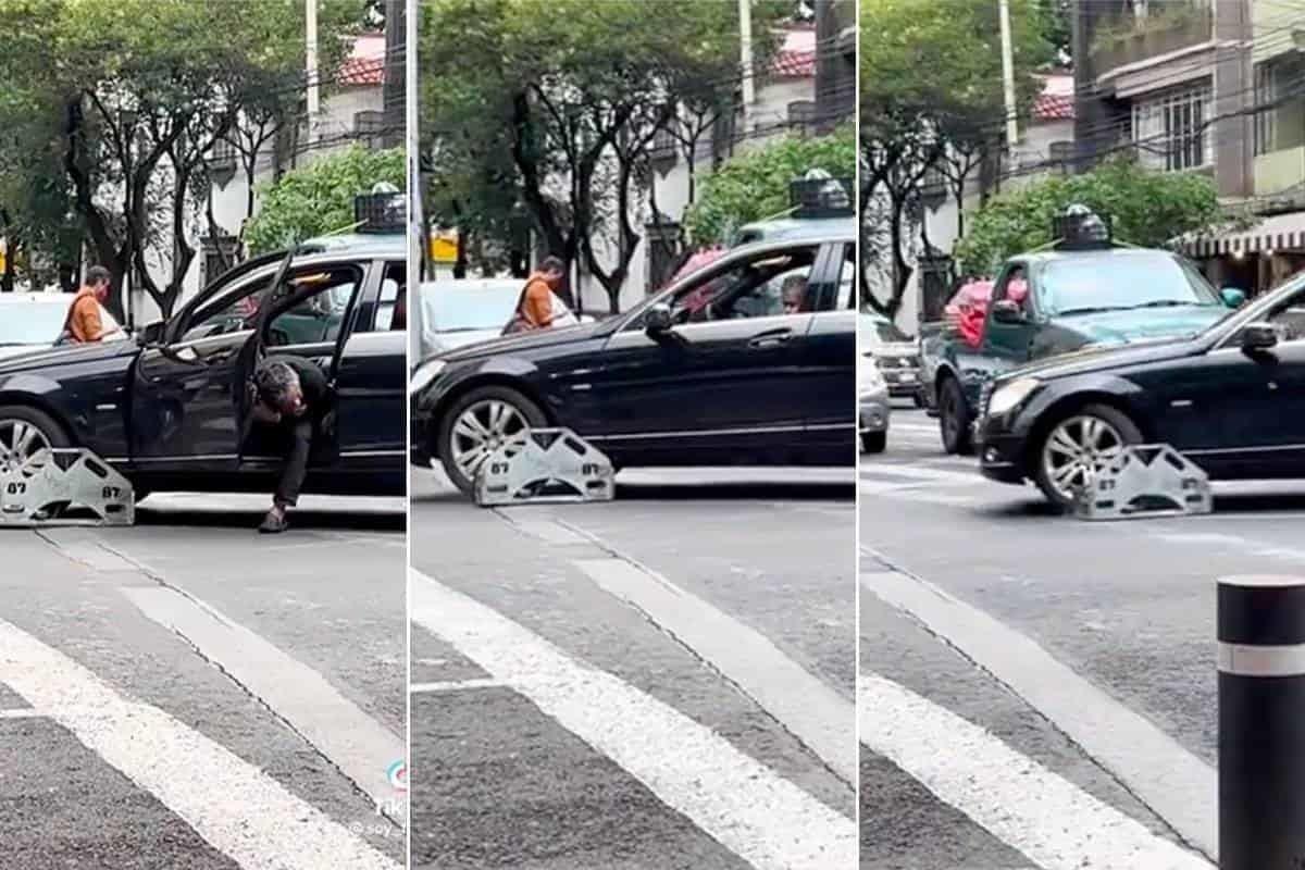Conductor ebrio maneja auto pese a tener araña inmovilizadora