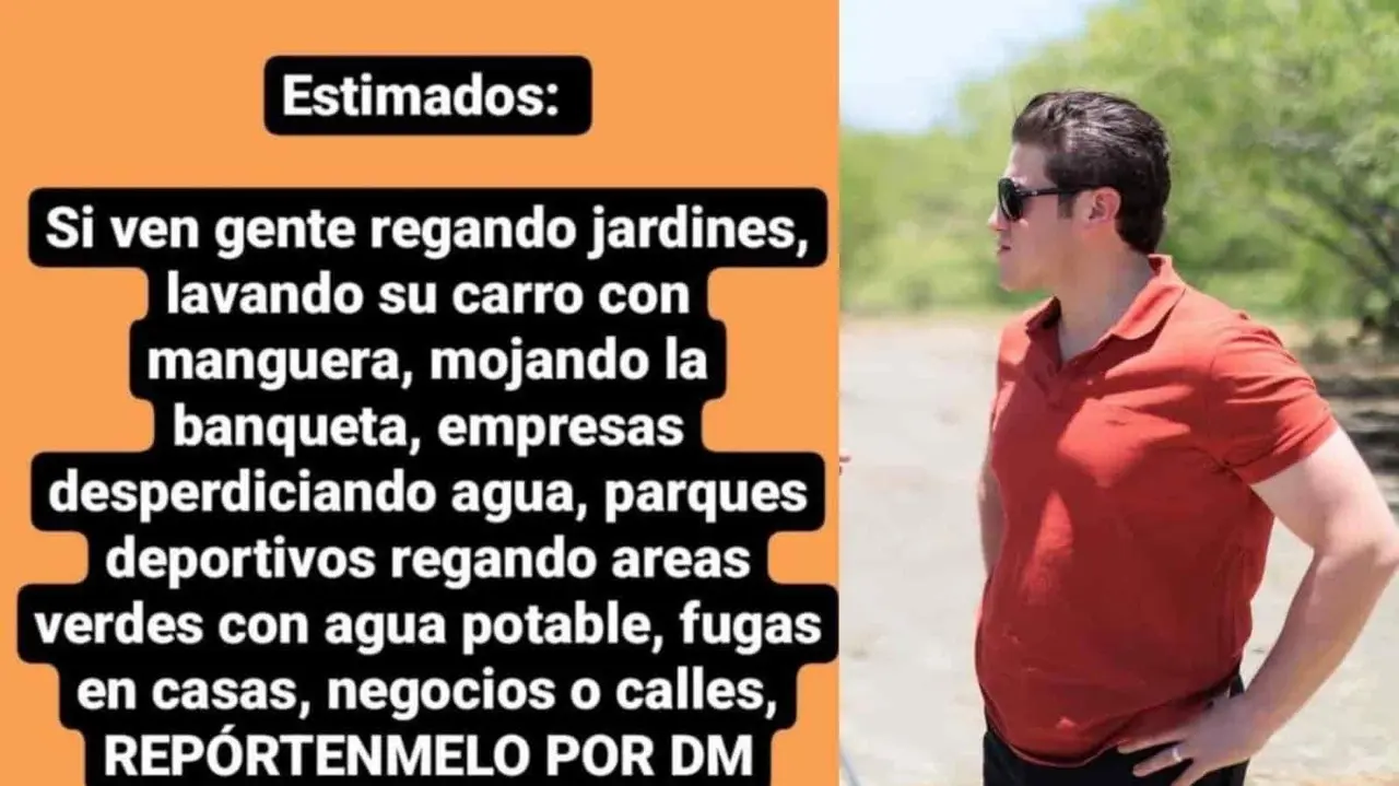 Activa Samuel García sus redes para recibir denuncias por mal uso del agua