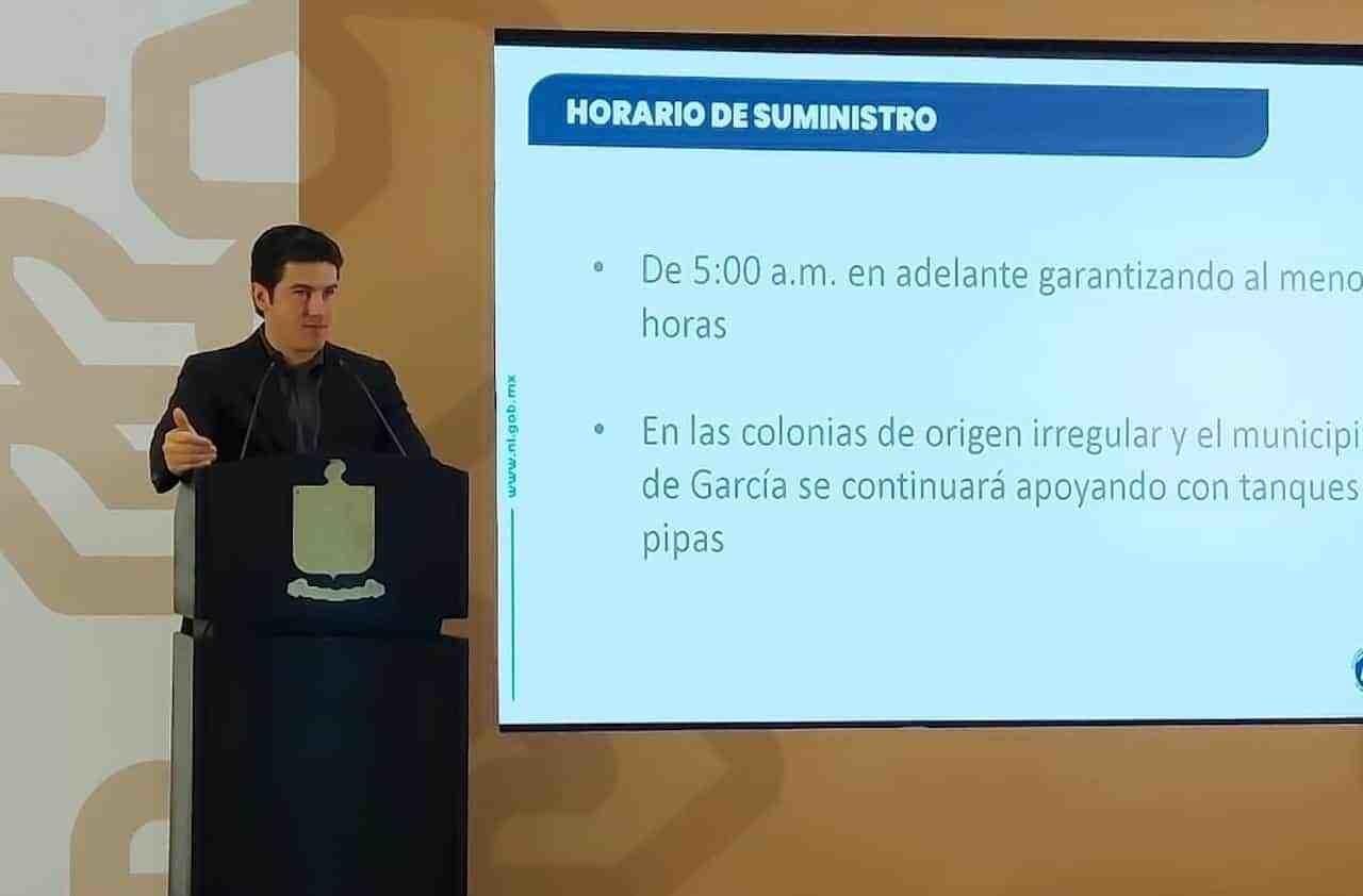 Anuncia Samuel nuevo horario de suministro de agua: 5:00 am a 12:00pm