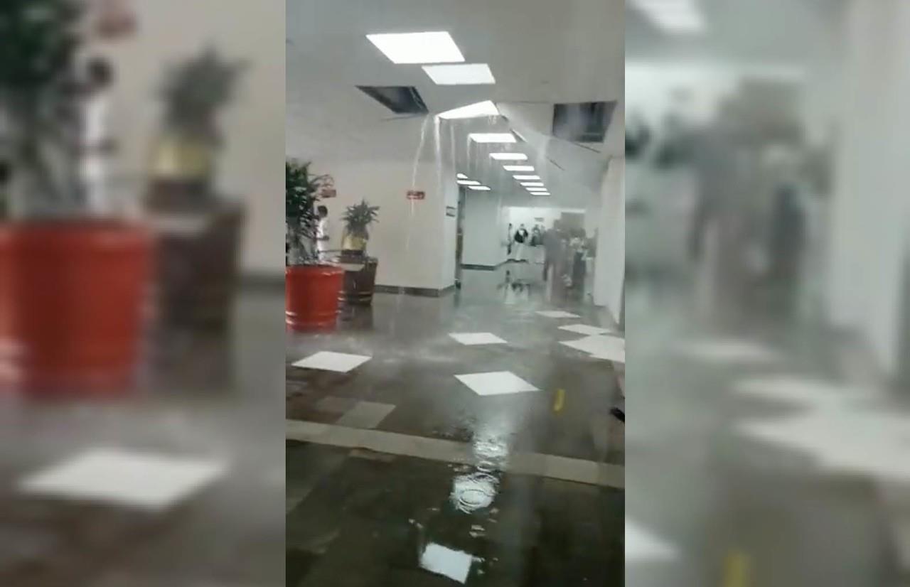 Graban “cascada” en clínica del IMSS
