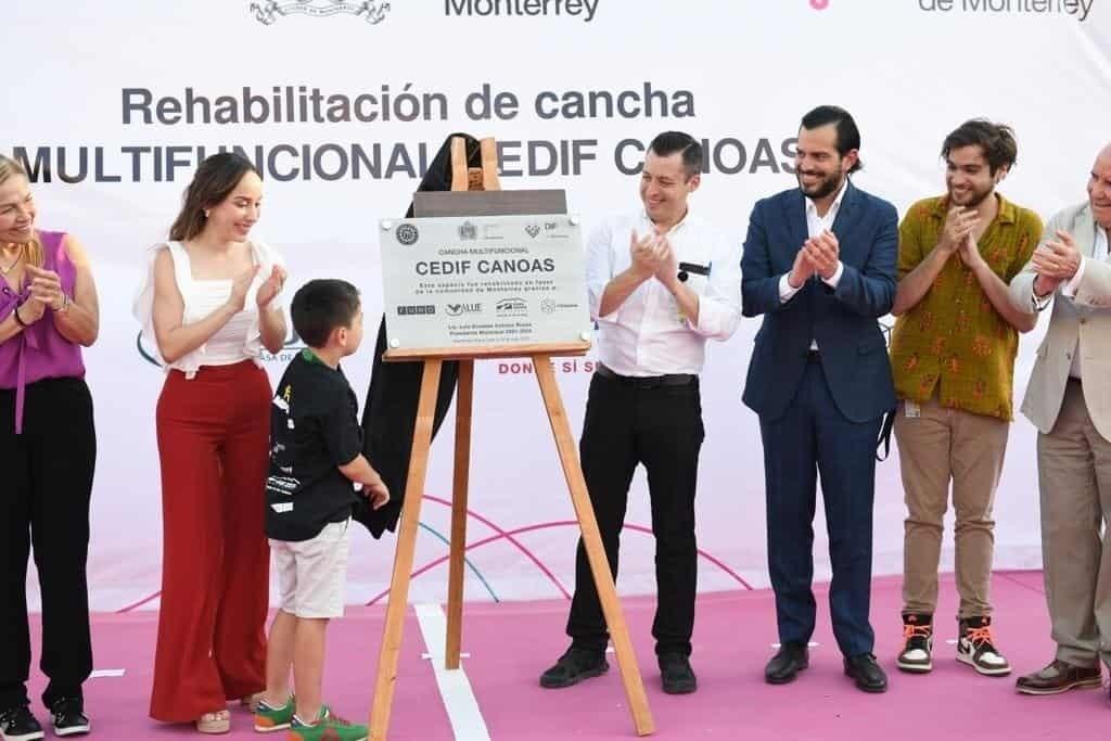 Inaugura DIF Monterrey primera cancha multifuncional en Centro de Bienestar