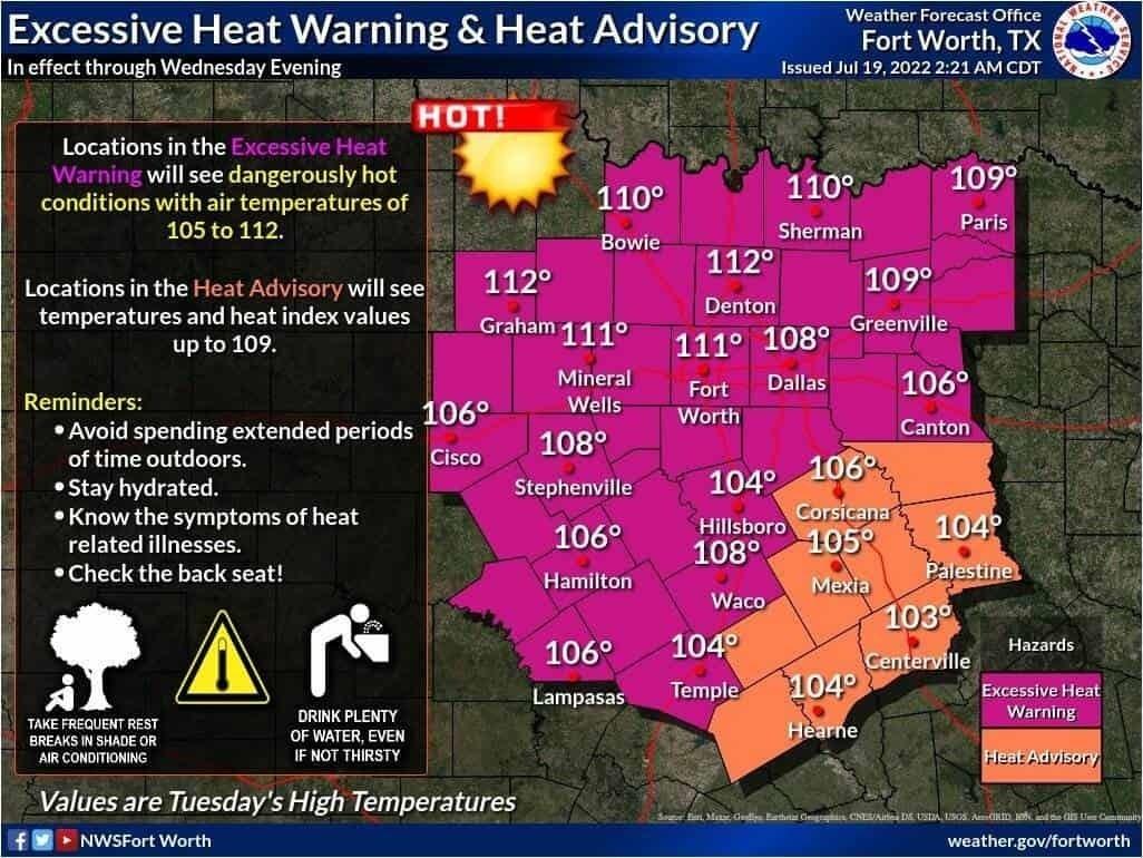 Agobia calor a Texas, con temperaturas de 43 grados se reportan incendios