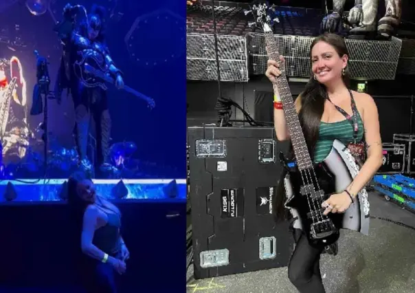 VIDEO: Gene Simmons moja a Celia Lora en concierto de KISS