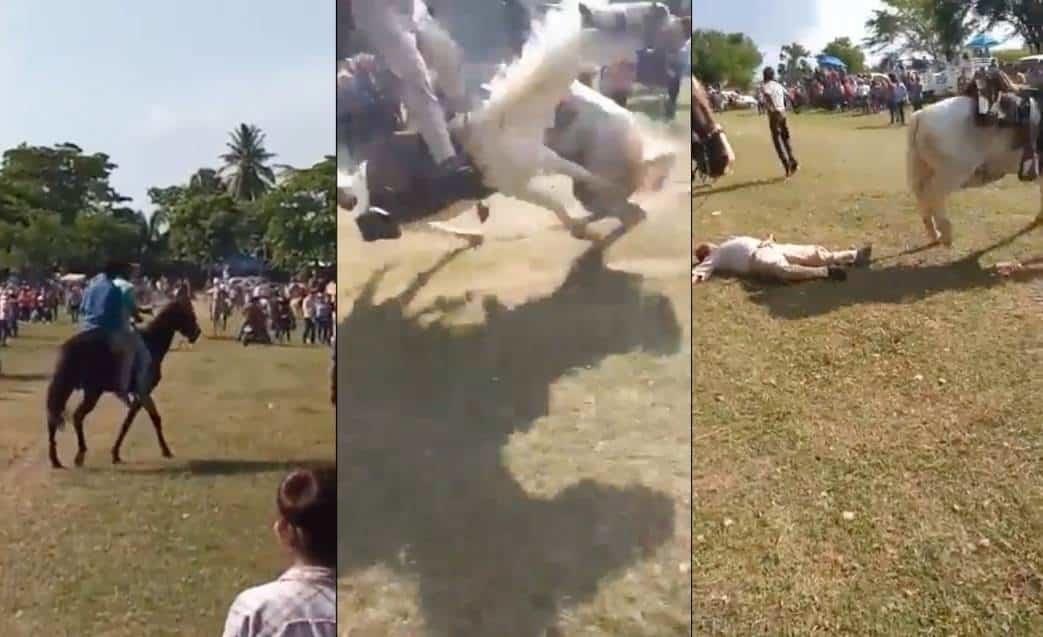 En medio de carrera de caballos, jinete muere al ser embestido