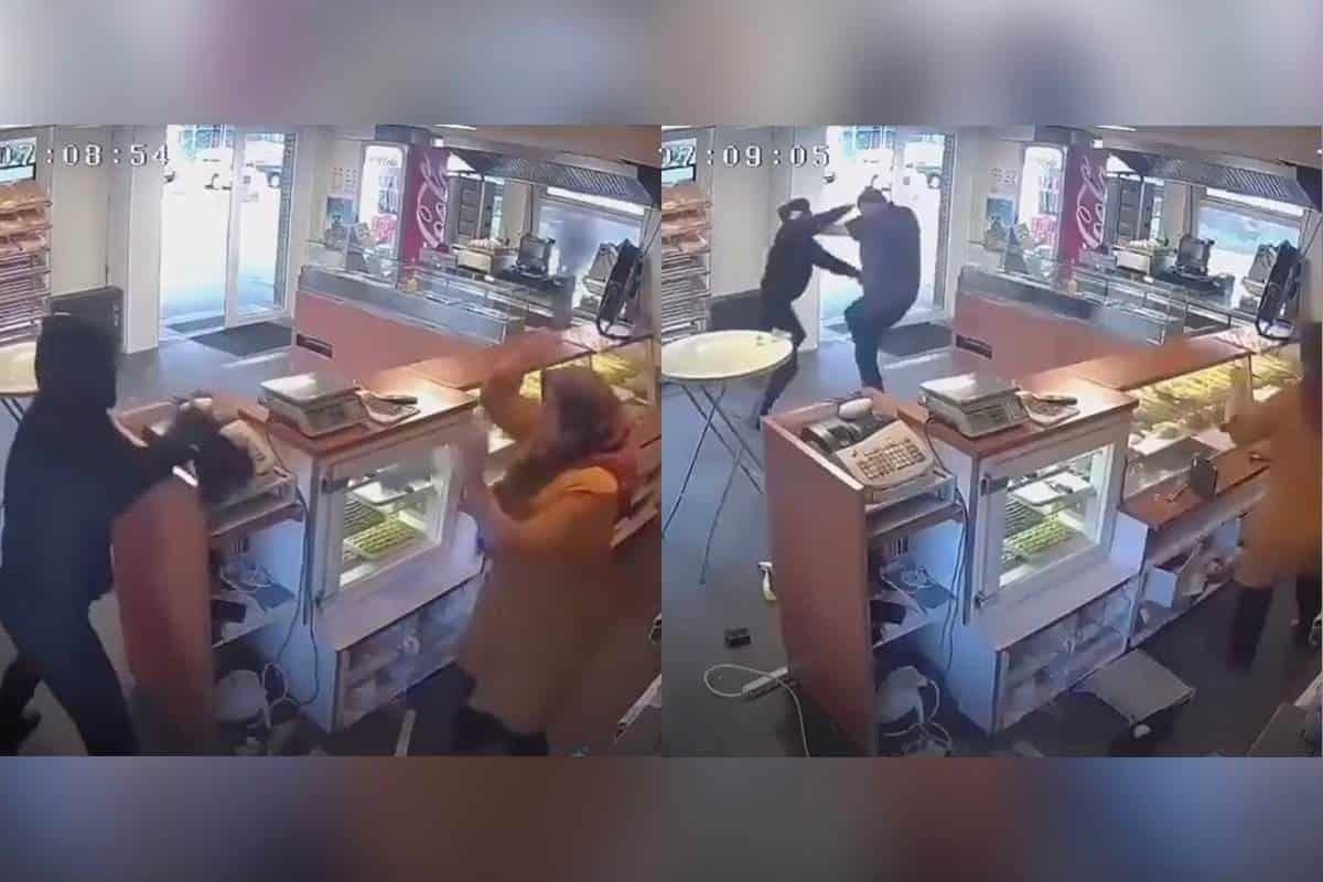 VIDEO: Abuelita se enfrenta con un trapo a ladrón en su panadería