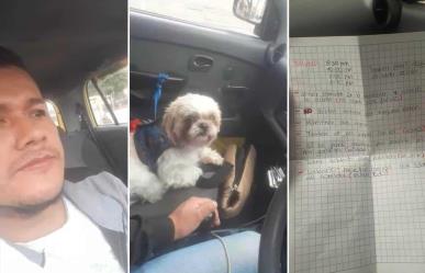 Adopta taxista a perrito que pasajero deja con instrucciones