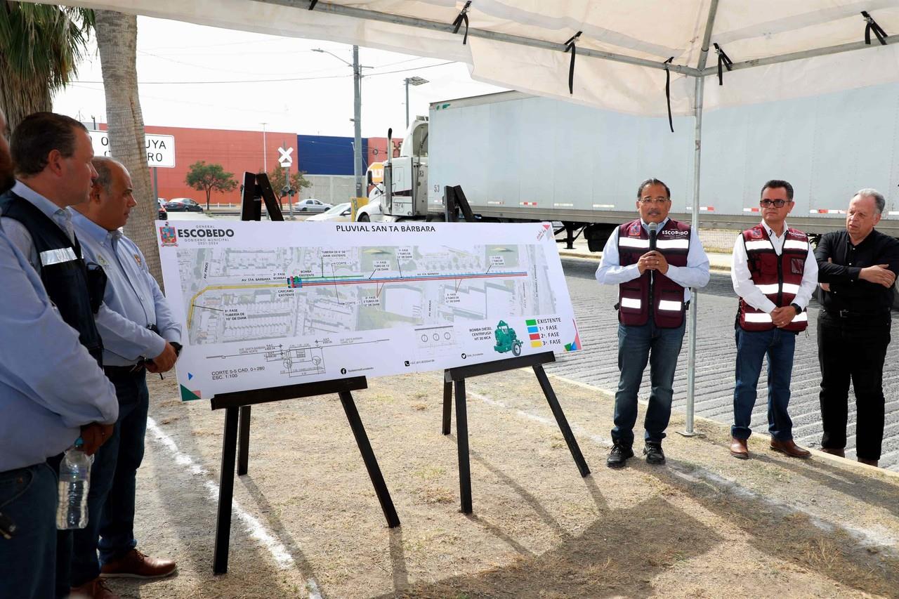 Inicia Escobedo construcción de pluvial en Santa Bárbara