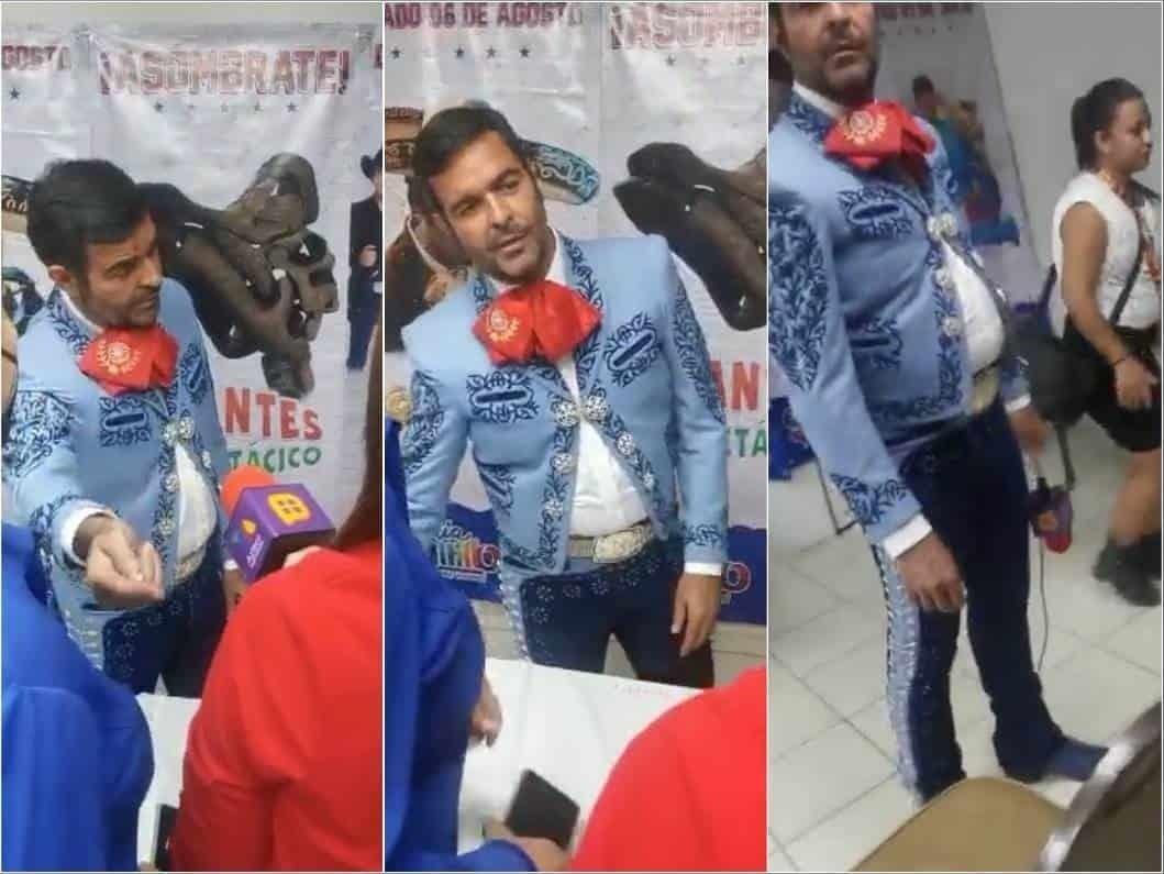 Explota Pablo Montero contra reportera y le destruye su equipo de trabajo