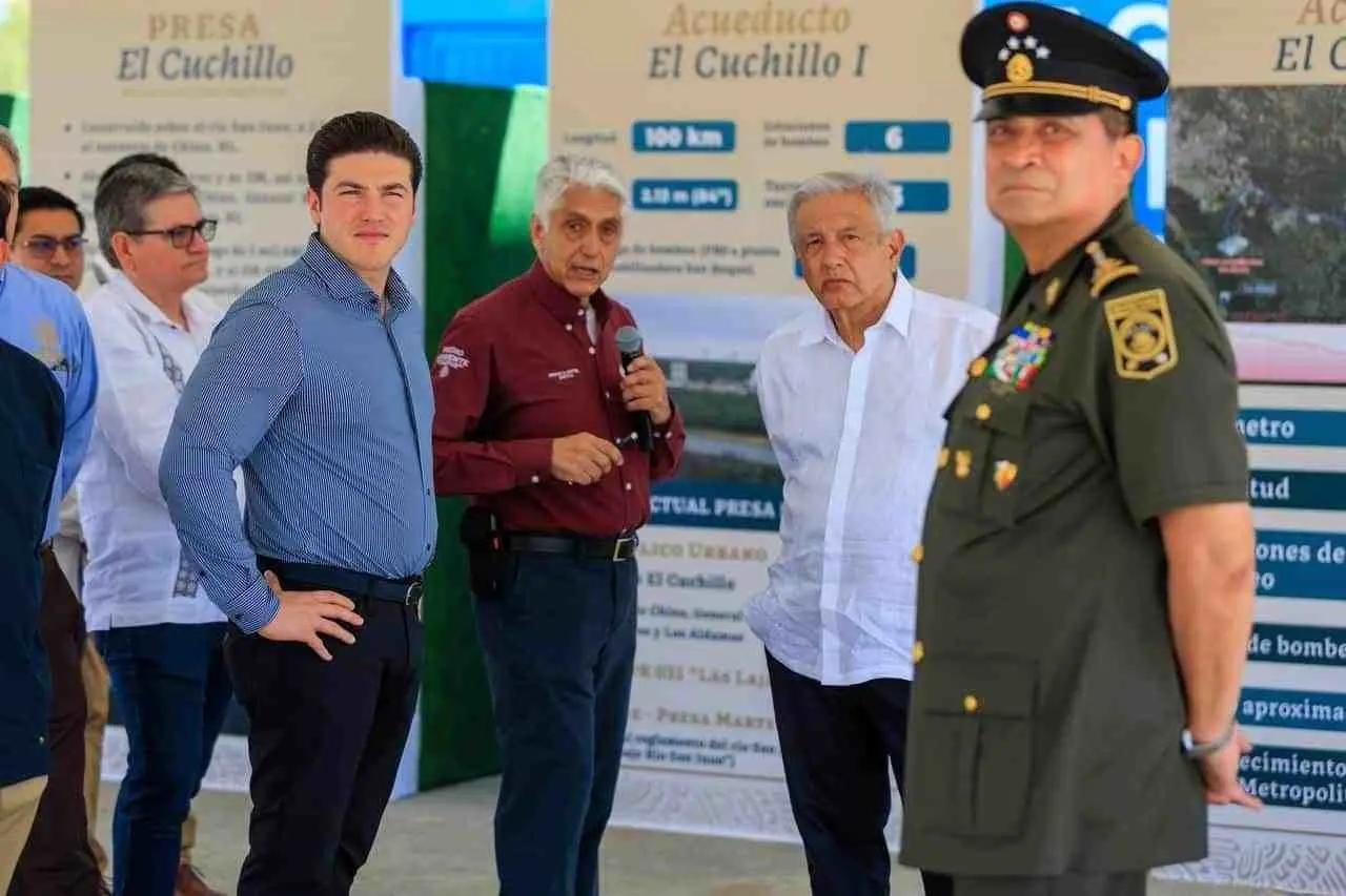 Supervisan AMLO y Samuel García proyecto de acueducto El Cuchillo II