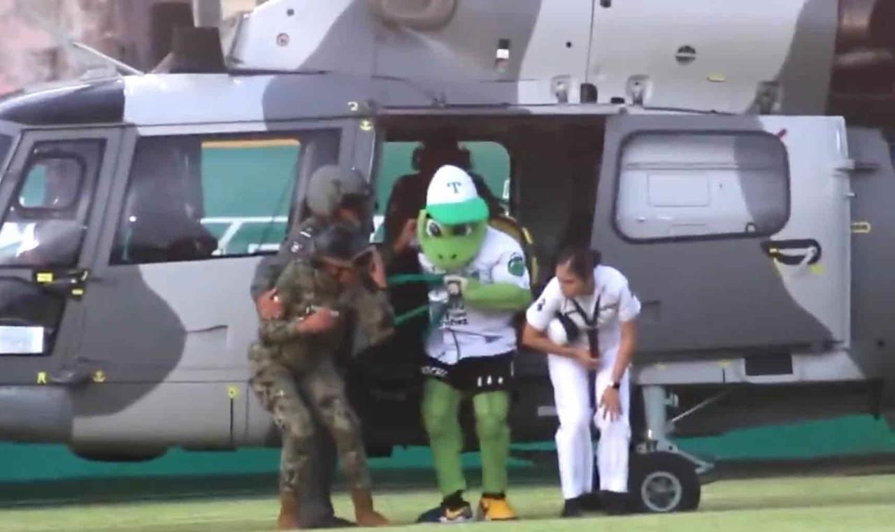 ¿Por qué Semar uso helicóptero para llevar a mascota de Olmecas de Tabasco?