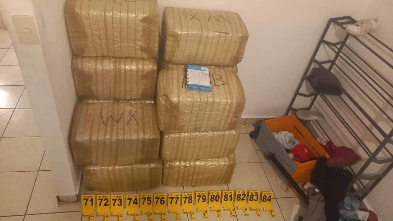 Deja cateo aseguramiento de drogas y armas de fuego en Santa Catarina