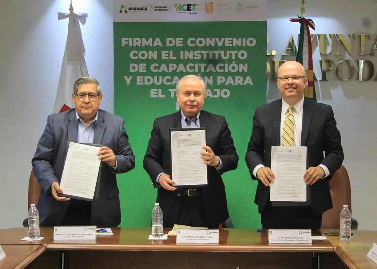 Firman Ayuntamiento de Apodaca e ICET convenio de colaboración