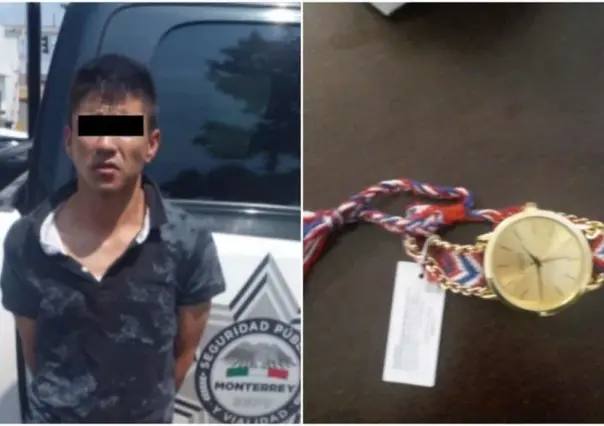 Detienen a joven por robo de reloj en Plaza México