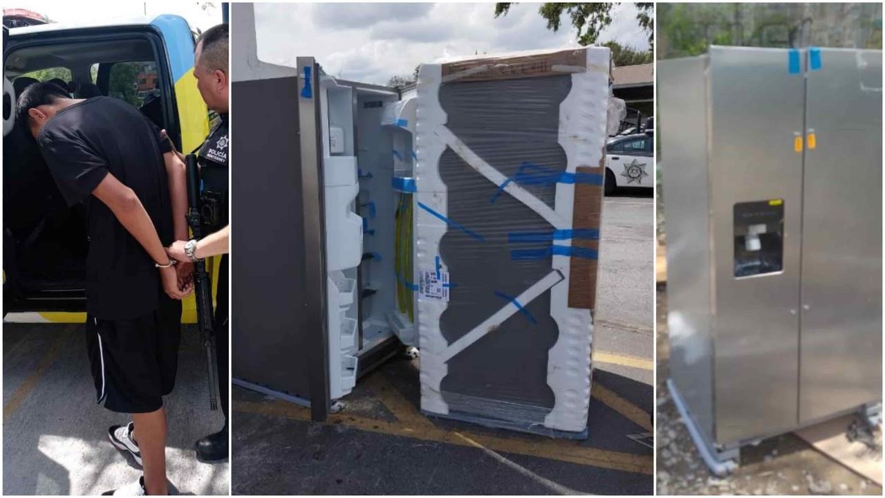 Detienen a menor por robar dos refrigeradores de vagón del ferrocarril