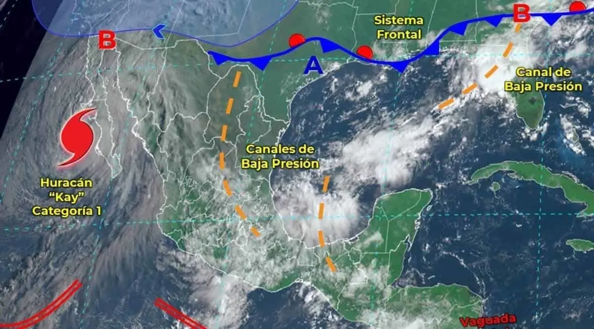 Huracán Kay podría impactar en Punta Eugenia, Baja California Sur