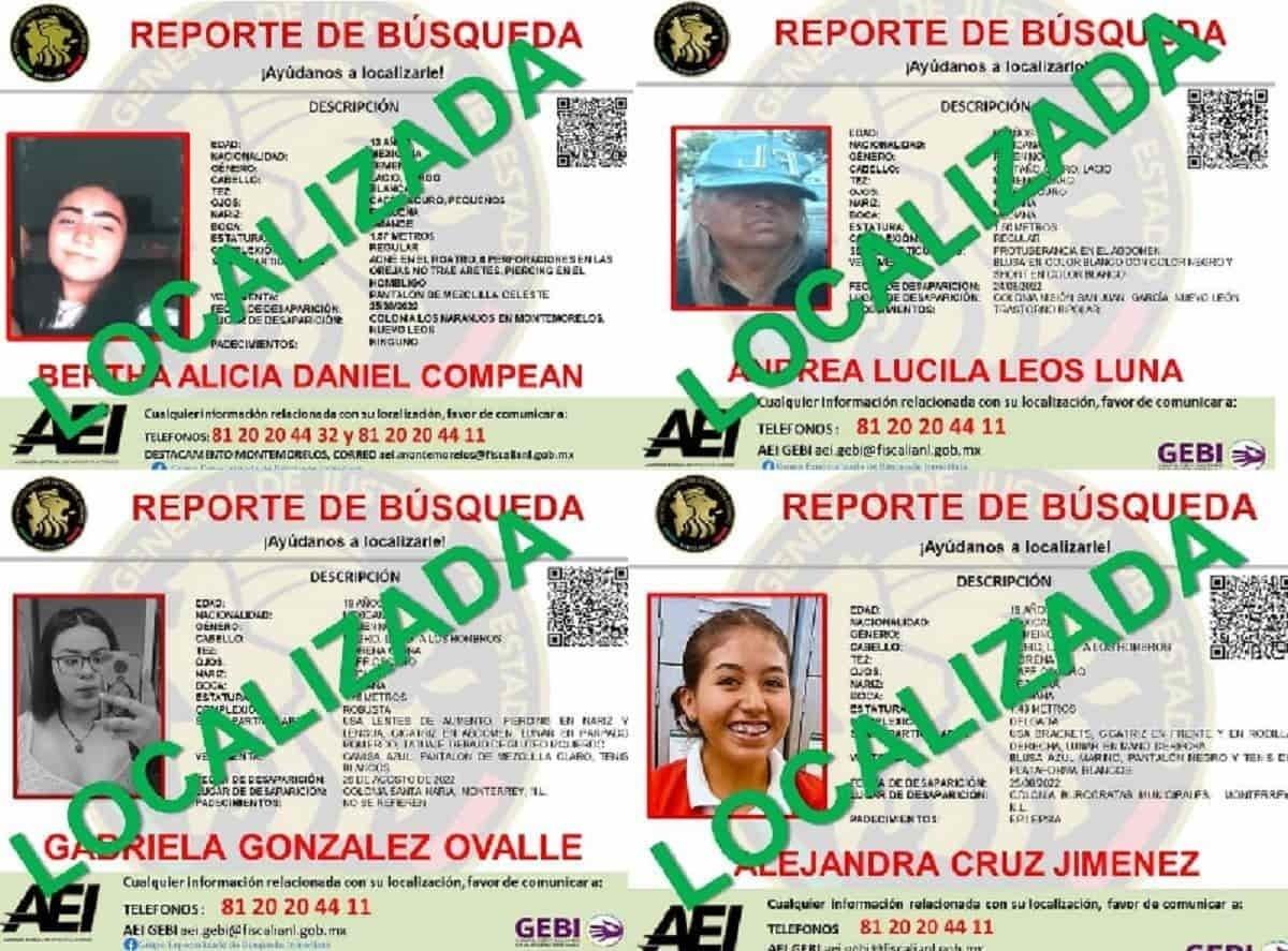 Localiza Fiscalía a 109 mujeres con reporte de desaparecidas en agosto