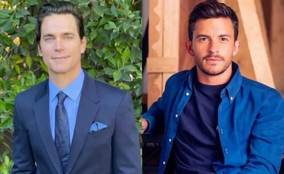 Captan a Matt Bomer y Jonathan Bailey besándose en la playa