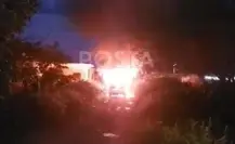 Hallan restos calcinados en auto en Linares, Nuevo León