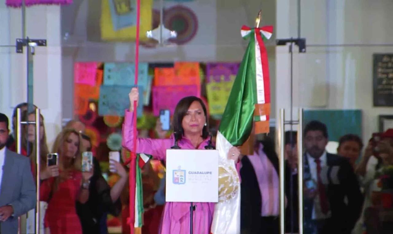 Cristina Díaz lleva a cabo Grito de Independencia en Guadalupe