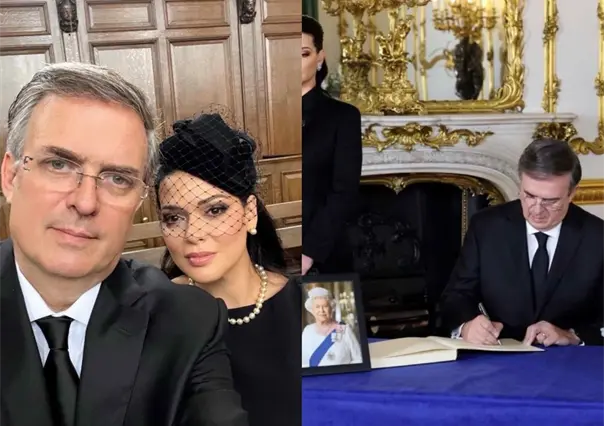 ¿Vacaciones o condolencias? Critican a Ebrard en funeral de reina Isabell II
