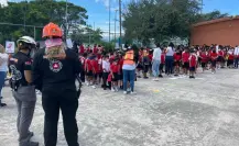 ¡Sin contratiempos! Realizan simulacro en escuela de Apodaca