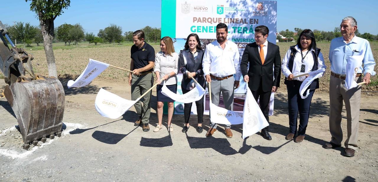 Arrancan trabajos de construcción de parque lineal en General Terán
