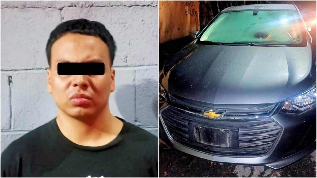 Policía de Apodaca detiene a presunto robacoches en flagrancia
