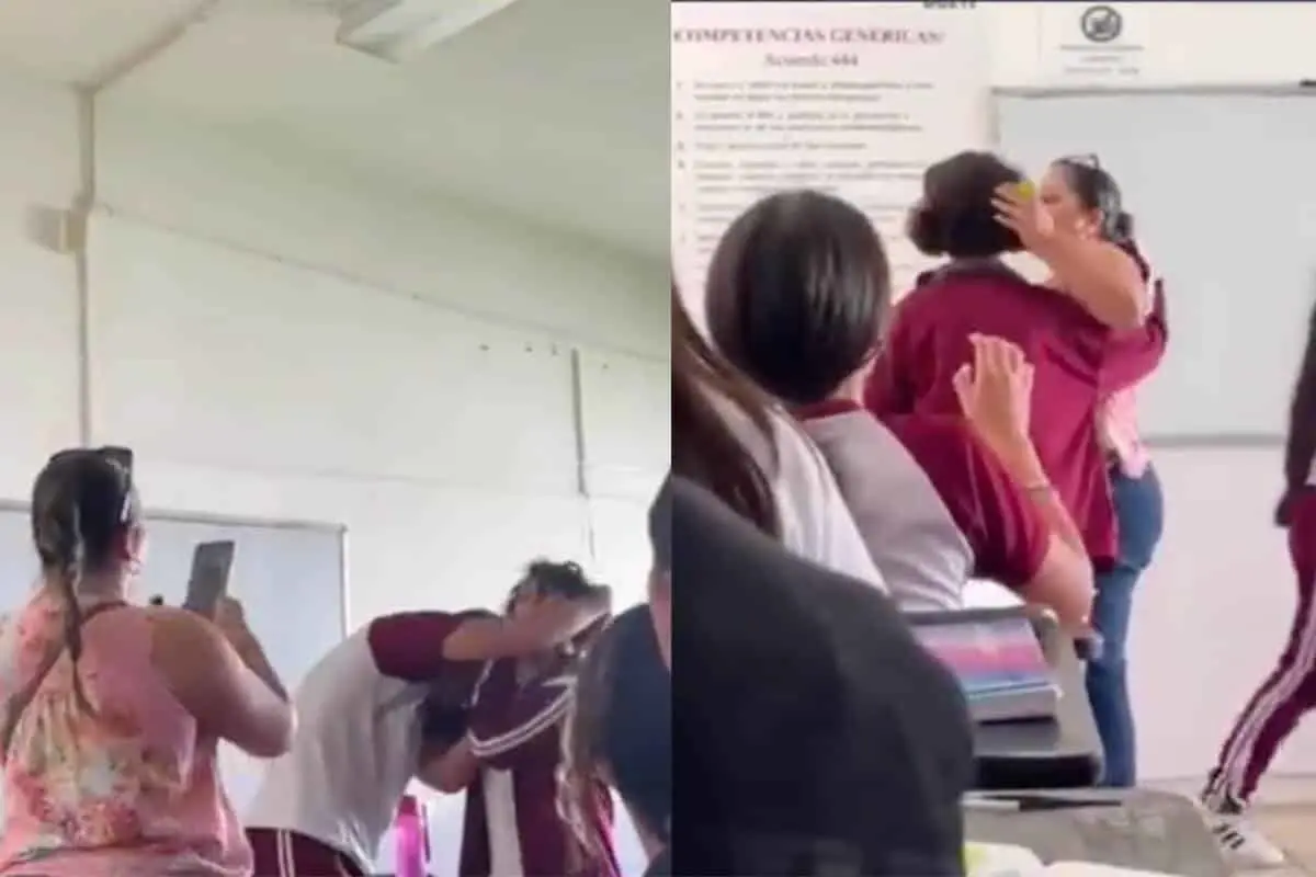 VIDEO: Viralizan agresión de alumna a maestra de CETIS por celular